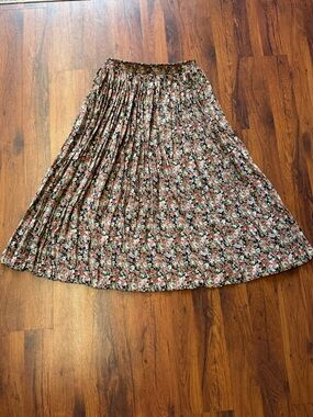 Savannah | Floral Ruched Midi Skirt Cottagecore Elastic Waist Boho